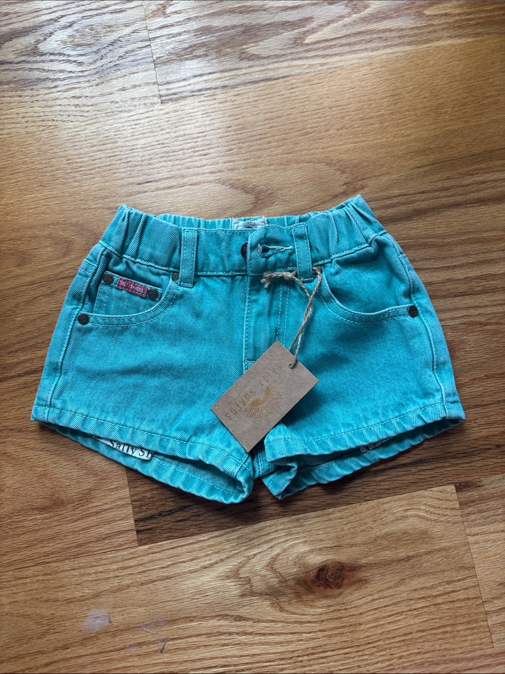 Turquoise Denim kids Surf Style Shorts Trending